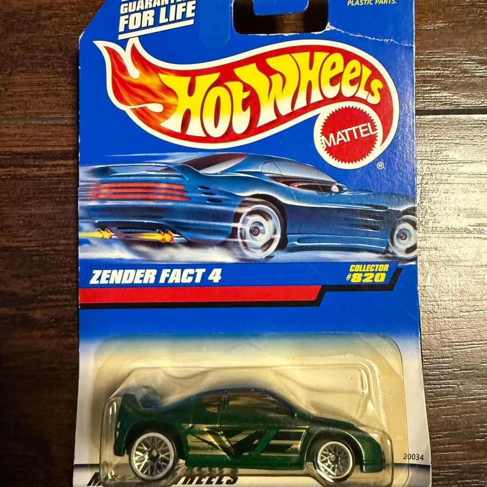 Hot Wheels 1998 Zender Fact 4 Toy Car - Green Collector # 820 Rare
